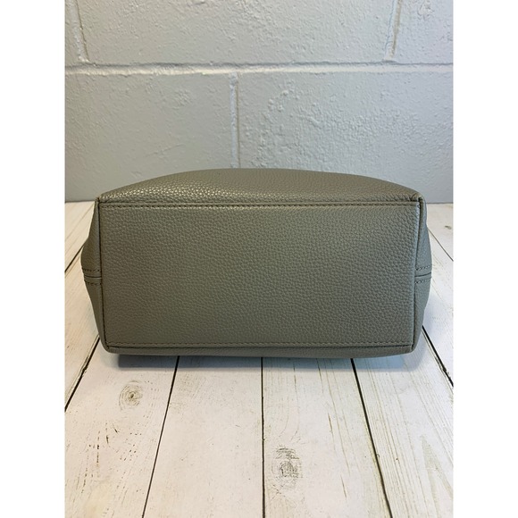 Kate Spade Jackson Street Dixon Satchel Bag Pebbled Leather Grey Cream Black - Picture 6 of 9